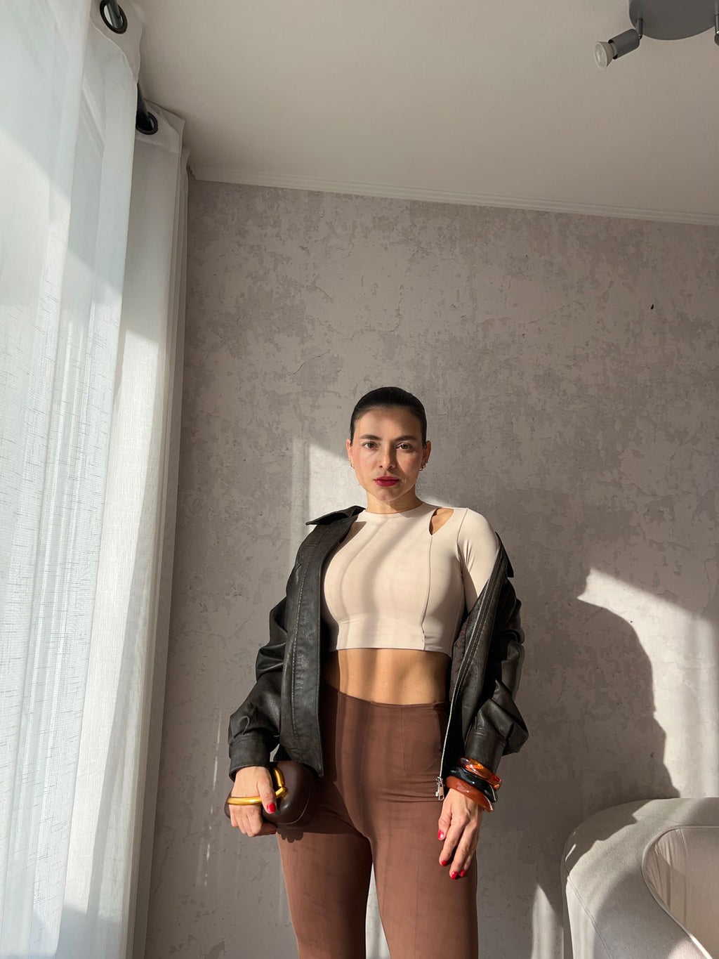 CROP TOP SOFI BEIGE
