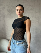 BODY CINZA NEGRO
