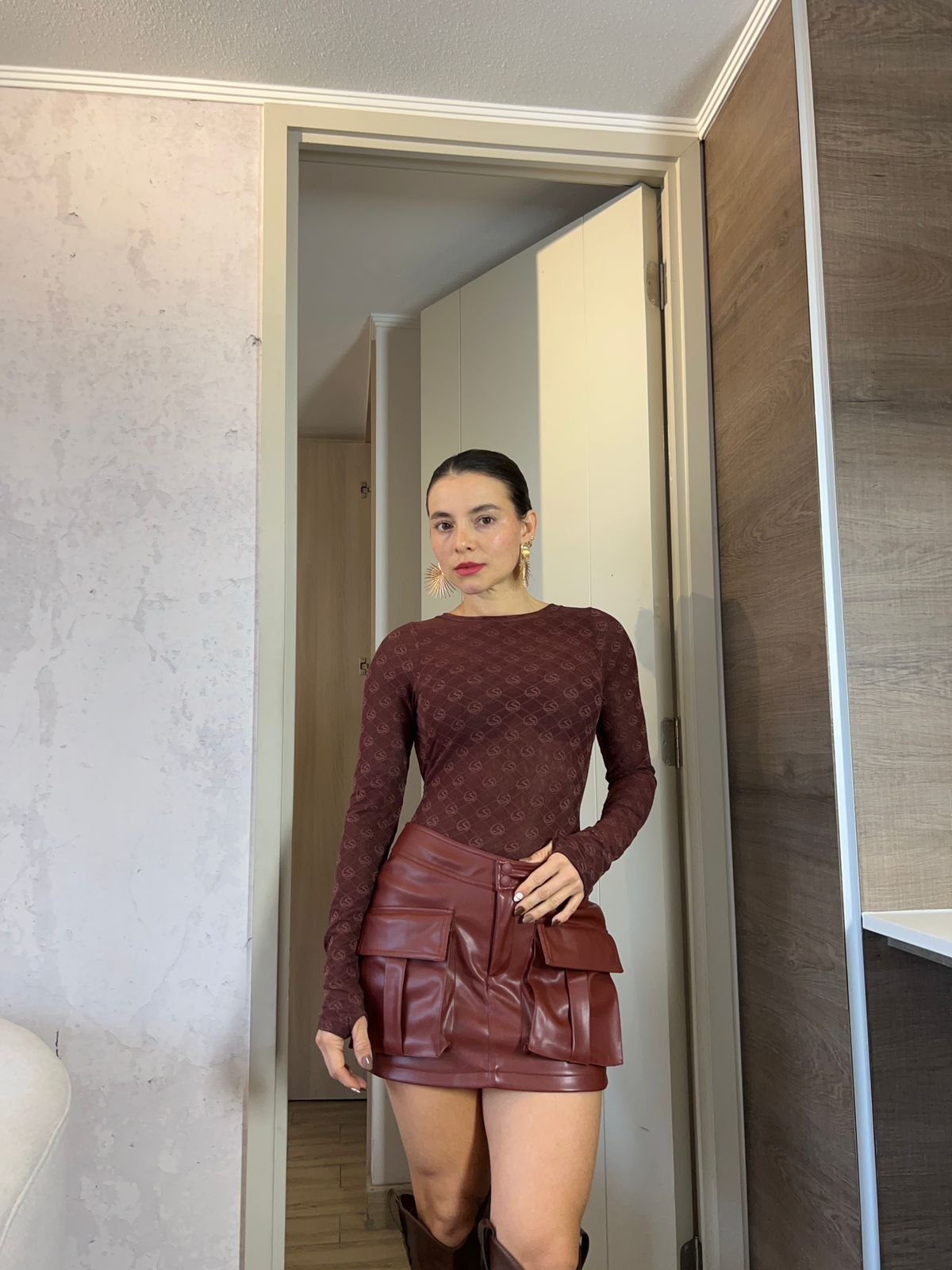 FALDA CAMI BORGOÑA