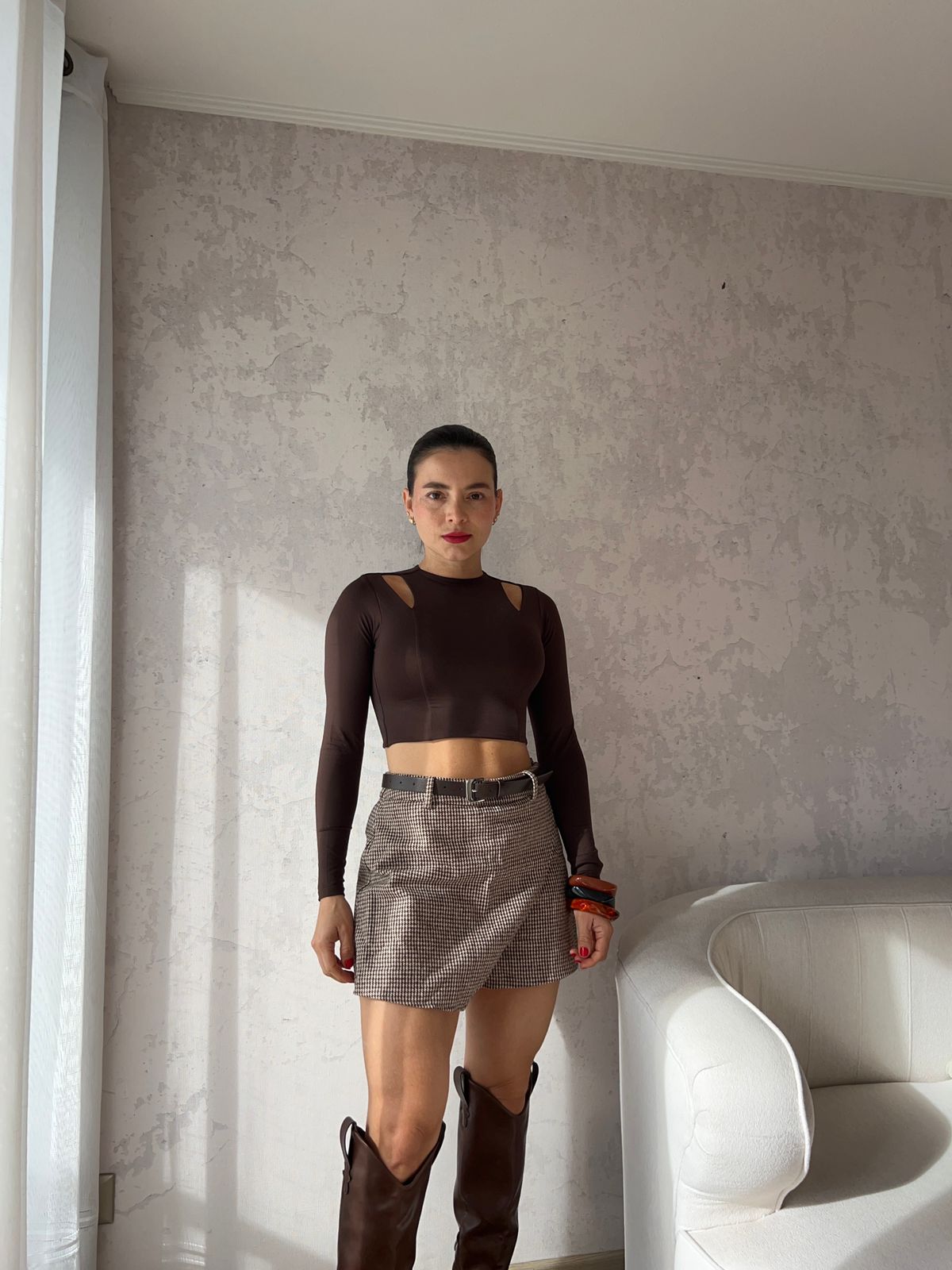 FALDA SHORT CUADROS