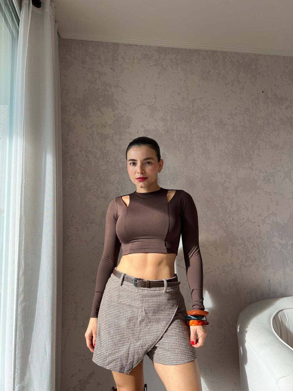 FALDA SHORT CUADROS