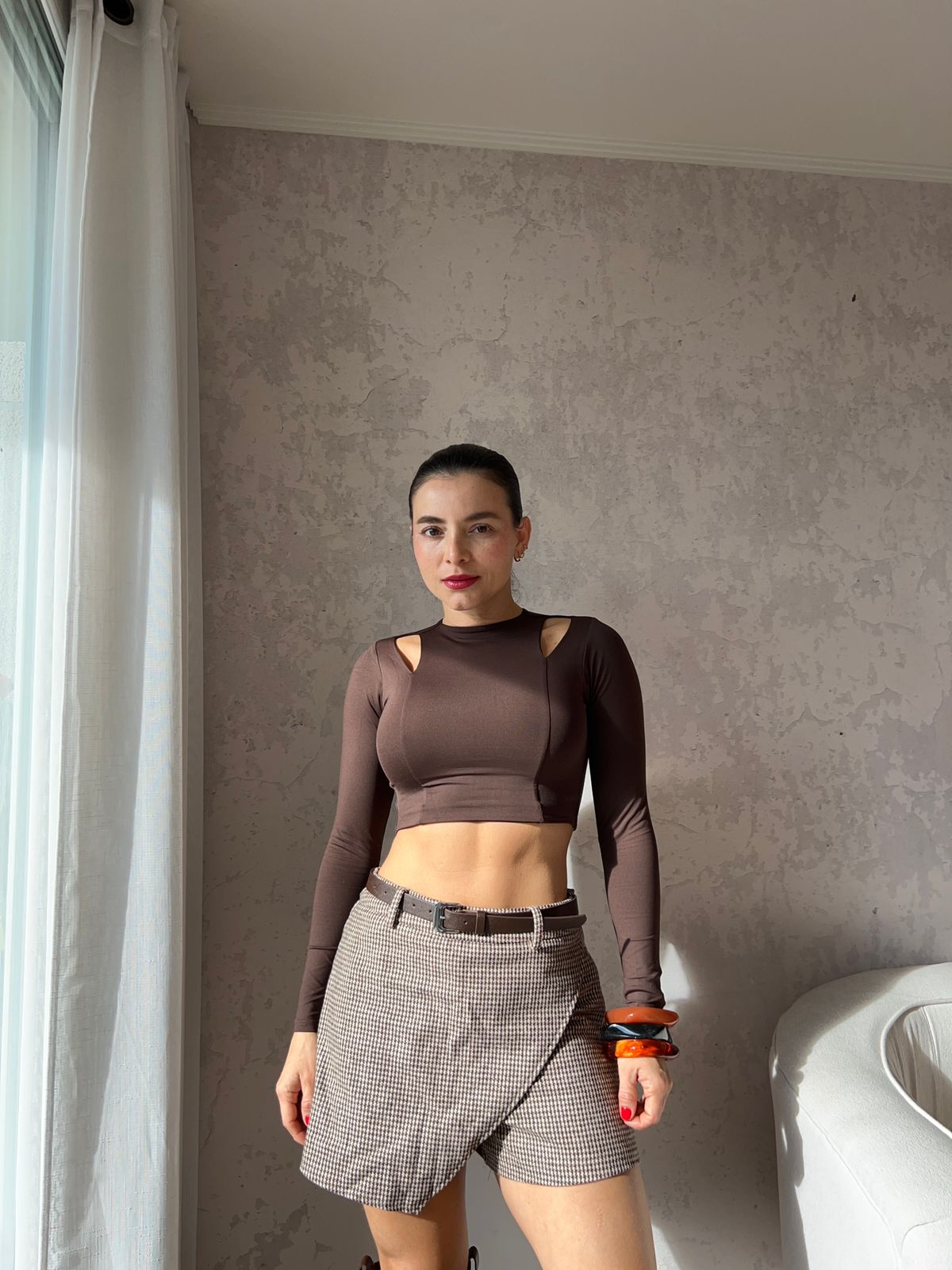 FALDA SHORT CUADROS